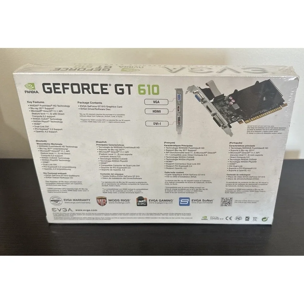 NEW Sealed EVGA Nvidia GeForce GT 610 Graphics Card (02GP32619KR) 2GB DDR3